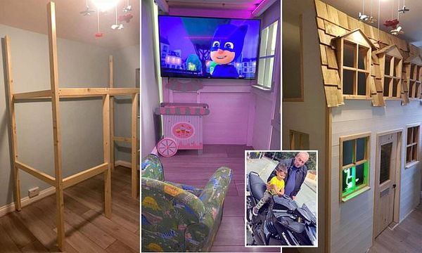 Grandfather Creates Magical House Bed for Grandson: A DIY Project Worth Admiring