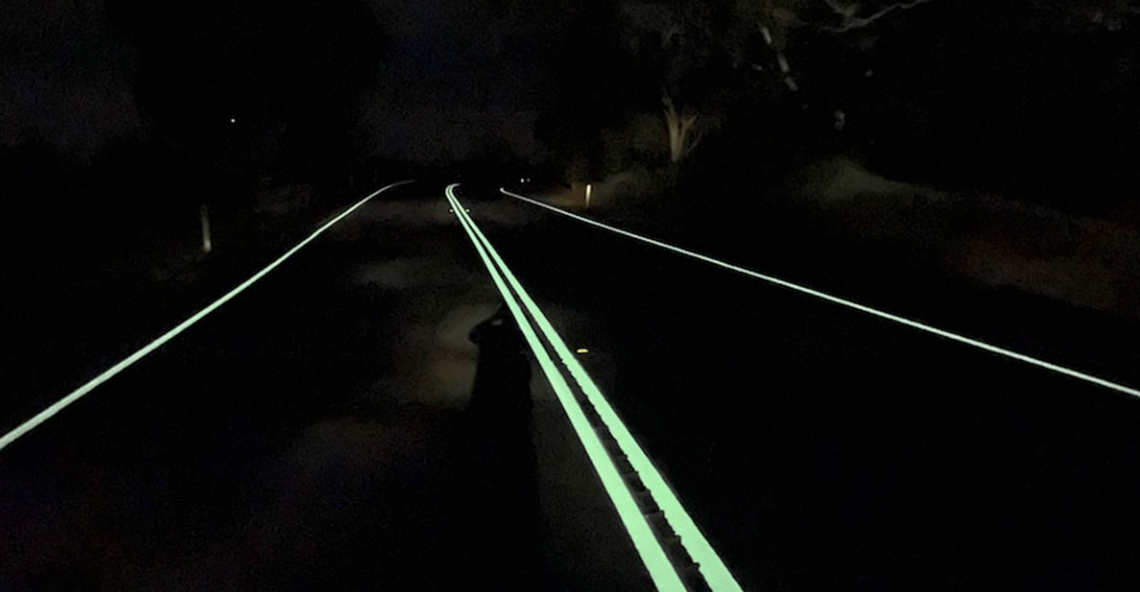 Illuminating the Way: Glow-in-the-Dark Roads for Road Safety