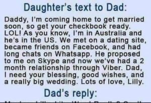 Daughter’s Text to Dad Goes Viral