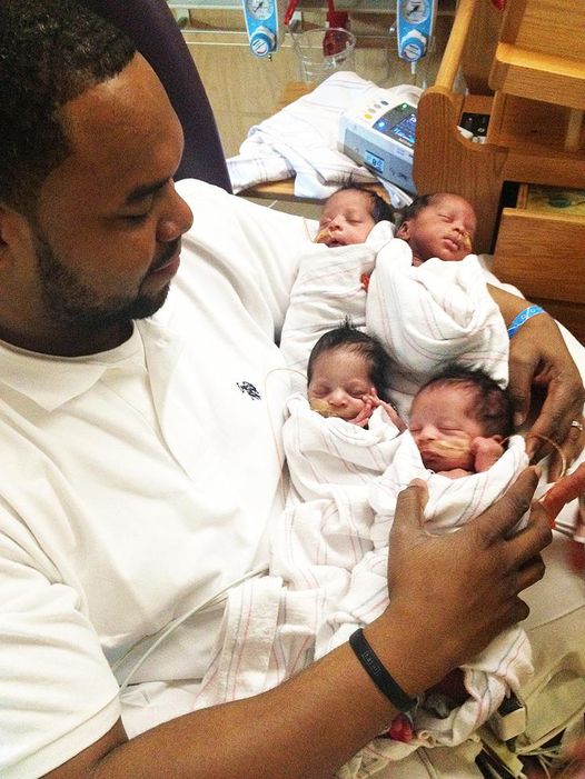 Last Kiss Before Child Delivery: A Man Lost His Wife And Became a Single Dad To Quadruplets!