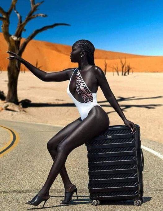 Meet the Nyakim Gatwech, “Queen of the Dark,” who was told by an Uber driver that she needed to bleach her incredibly dark skin