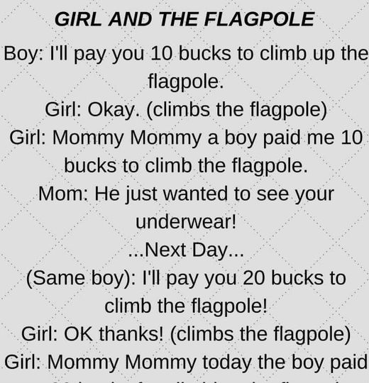 Girl and the Flagpole…