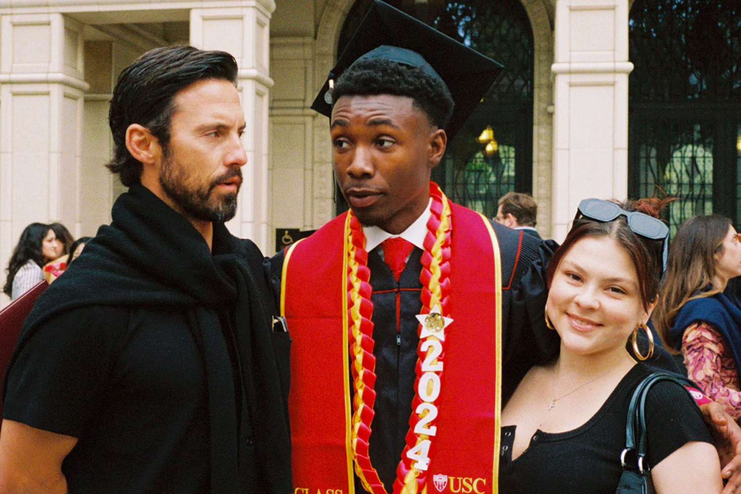 Milo Ventimiglia Has a ‘This Is Us’ Reunion with His TV Kids as Niles Fitch Graduates USC