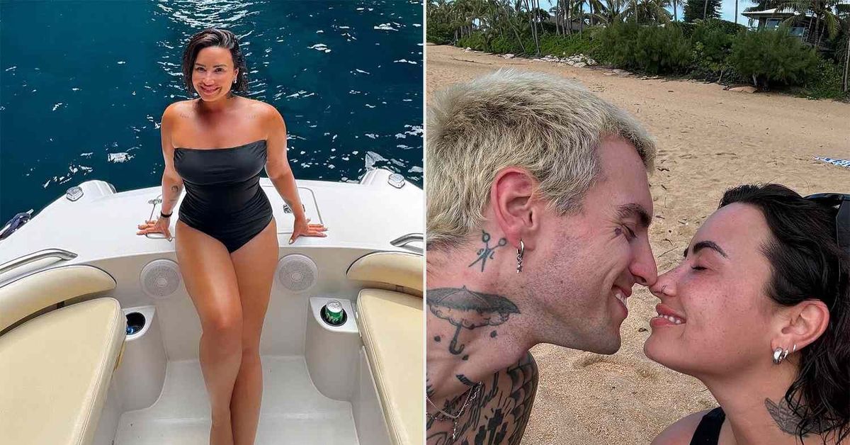 Demi Lovato Shows Off Makeup-Free Glow in New Photos from Hawaii Vacation with Fiancé Jutes