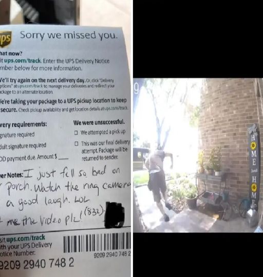 A UPS Driver Falls From Porch And Asks For The Video