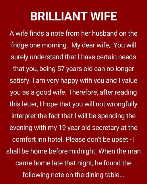 Brilliant Wife!! (Funny Story)