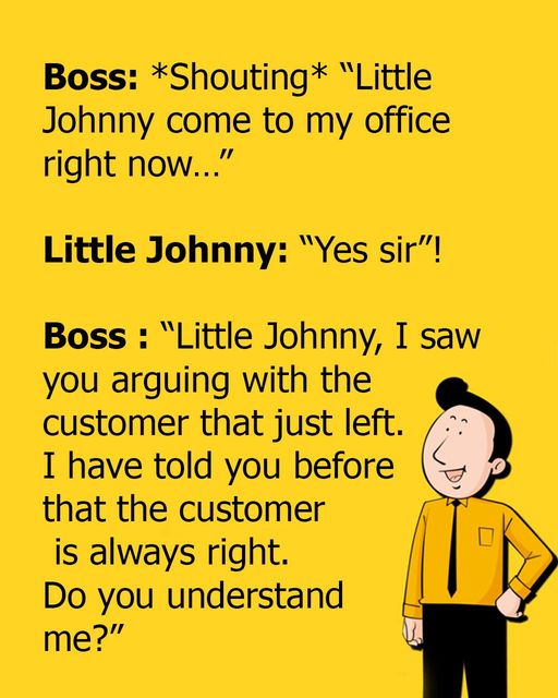 Boss Shouting To The Little Johnny