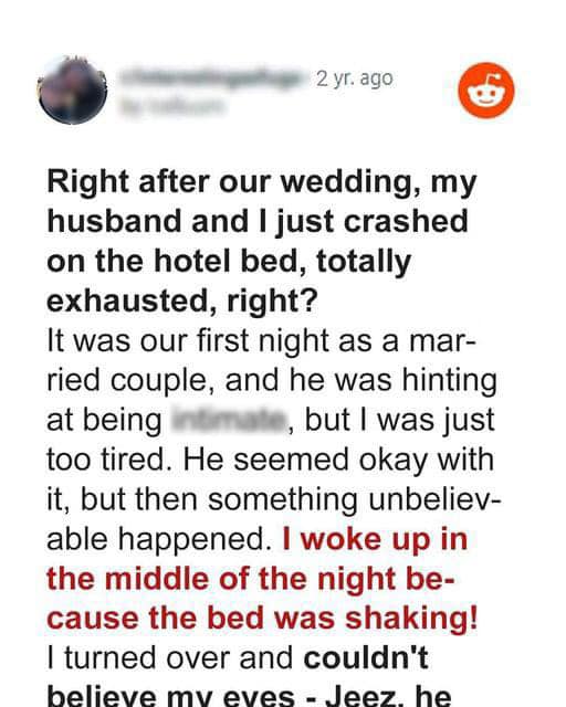 My husband turned our wedding night into a catastrophe