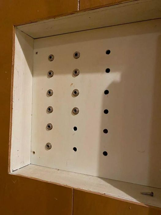 I found this panel behind a hidden door in a 1955 home. What would these plugs be for?