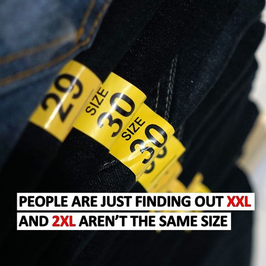 People Surprised After Figuring Out That XXL and 2XL Aren’t The Same Size