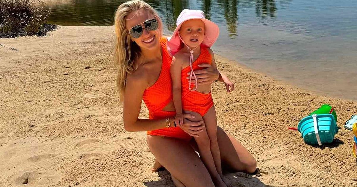 Brittany Mahomes and Daughter Sterling, 3, Twin in Matching Cutout Swimsuits: See the Beachy Snap!