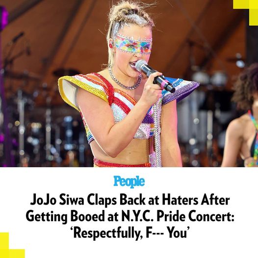 JoJo Siwa Claps Back at Haters After Getting Booed at N.Y.C. Pride Concert: ‘Respectfully, F— You’