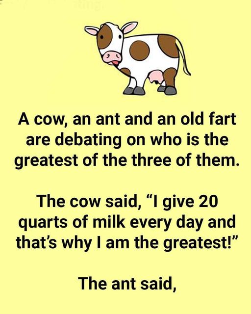 A Cow, An Ant And An Old Fart Are Debating