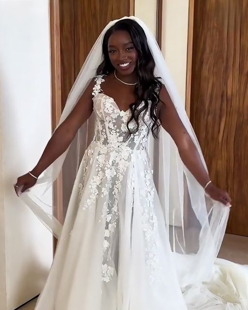 Simone Biles Faces Criticism Over Hair in $120 Wedding Dress