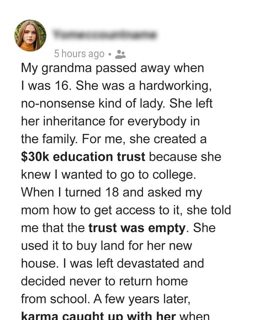 Karma Hits Hard After She Steals Her Daughter’s Inheritance