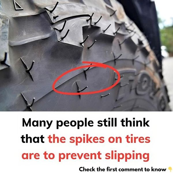 Rubber vent spike on car tire